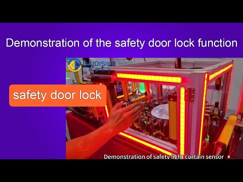 Safety Light Curtain + Guard-Locking Door Switch Interlock — Wiring Demo
