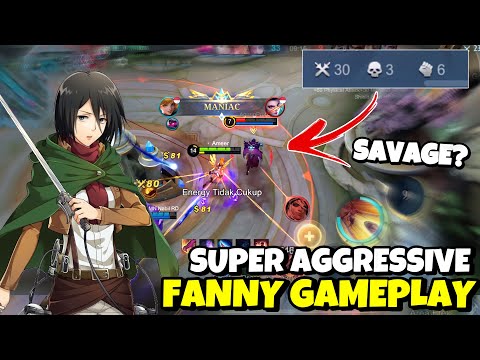 SUPER AGGRESSIVE 30 KILLS🔥🔥🔥FANNY SAVAGE GAMEPLAY - MLBB
