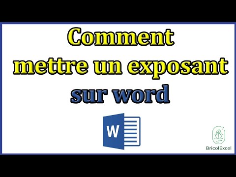 Comment mettre un exposant sur word