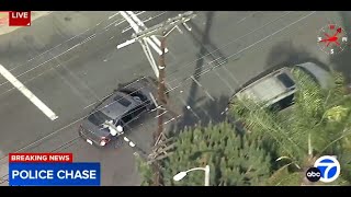 FULL CHASE: Police chase alleged armed robbery suspects through Los Angeles