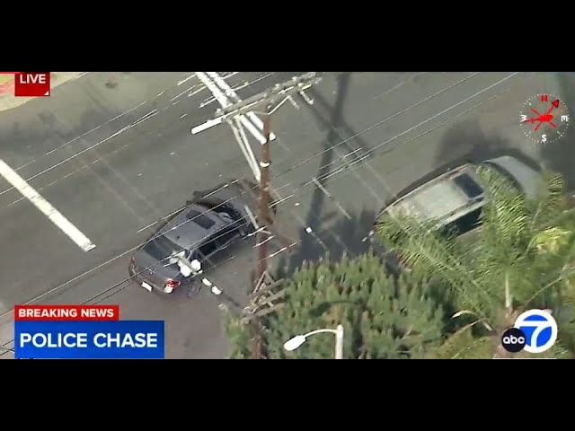 FULL CHASE: Police chase alleged armed robbery suspects through Los Angeles
