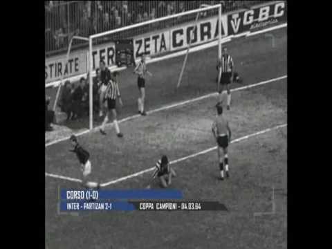 ECC 1963-64. Quarter-finals. Inter - Partizan. Highlights.