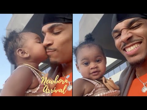 Dejounte Murray & Jania Meshell's Daughter Icelynn Loves To Kiss Daddy! ????
