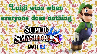 Super Smash Bros. for Wii U - Luigi wins when everyone does nothing