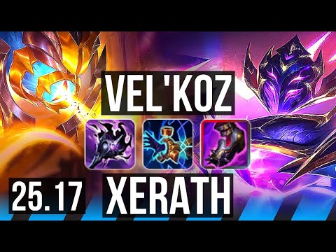 VEL'KOZ vs XERATH (MID) | 69% winrate, 7 solo kills, Godlike | EUNE Master | 25.17