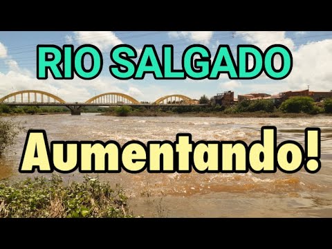 RIO SALGADO AUMENTANDO SEU NÍVEL EM ICÓ CEARÁ HOJE 23/04/2024 MUITA CHUVA