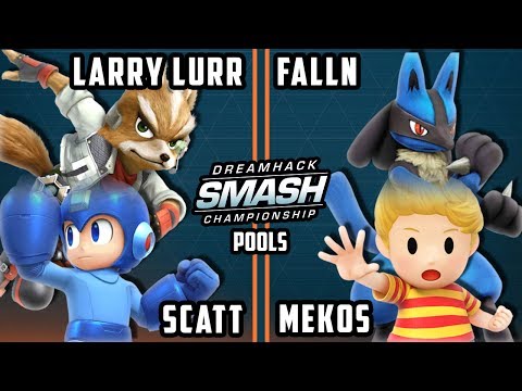 DHATL 17 Smash 4 - Larry Lurr & Scatt Vs. Falln & Mekos Doubles Pools WF - Smash Wii U