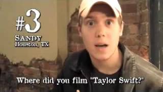 Tyler Dean speaks about Taylor Swift - Myspace Exclusive 11-09