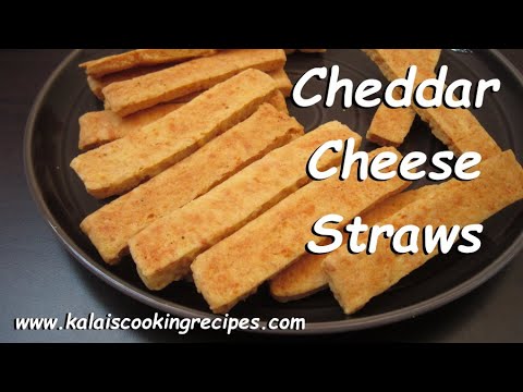 Cheese Straws | Baked Cheddar Cheese Straws Recipe | Egg less Cheese Straws