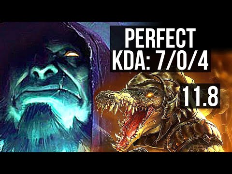 YORICK vs RENEKTON (TOP) | 7/0/4, 400+ games, Godlike | BR Diamond | v11.8