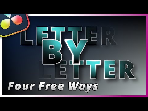 Four Free Letter By Letter Animations [Davinci Resolve Tutorial] #titleanimation #guide