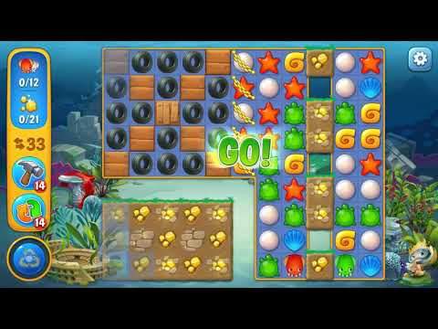 Fishdom level 844 Gameplay (iOS Android)
