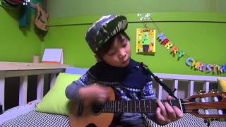 Amazing [ 7-year-old boy Sean Song ] Over the rainbow (ukulele cover )