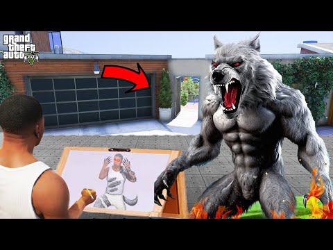 Franklin Uses Magical Painting To Make SCARY WEREWOLF In Gta V ! GTA 5 new