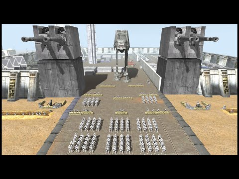 The First Order SUPER FORTRESS! - Men of War: Star Wars Mod Battle Simulator