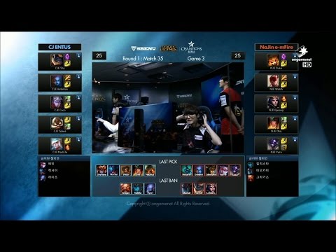 CJ vs NJE Game 3 Highlights - CJ ENTUS vs NAJIN E-MFIRE - Week 5 LCK Champions Korea Summer 2015