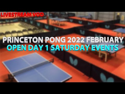 Princeton Pong 2022 February Open U1900 Semifinals Ali Ammar Vs. Babatunde Adeyemi