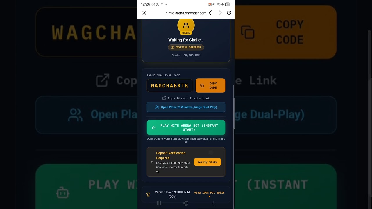 Nimiq Arena - Hackathon Video Demo