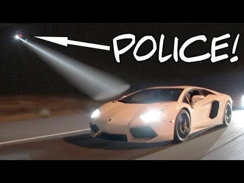 Lambo Caught by Police Chopper While STREET RACING!