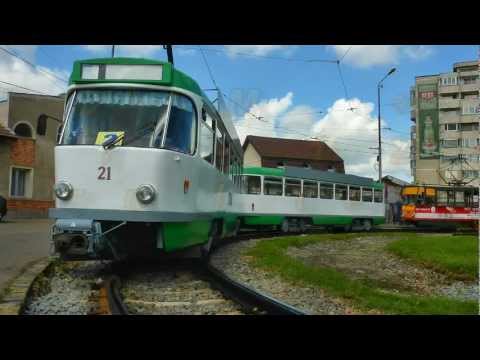 Tramvaiul Tatra T4D-M + B4D-M (#21 - 121) in terminus Nufarul (Oradea)