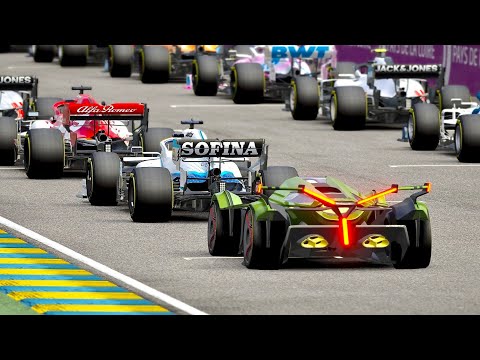 Lamborghini V12 Vision GT vs F1 2020 Cars at Monza