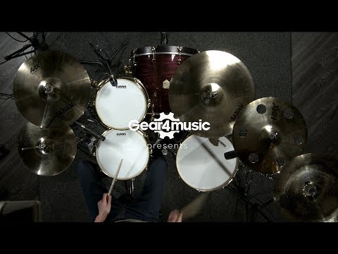 SJC Drums Providence 22" 3pc Shell Pack, Merlot Ripple, Brass HW | Gear4music demo