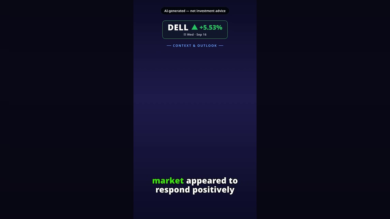 Why Is Dell Technologies Stock Leaping Today? DELL +5.53% (Sep 16)