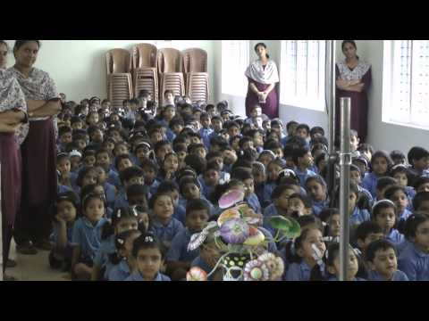 Gillian O'Donovan and  Father Dr Paul Poovathingal at school in Thrissur, Kerala, India