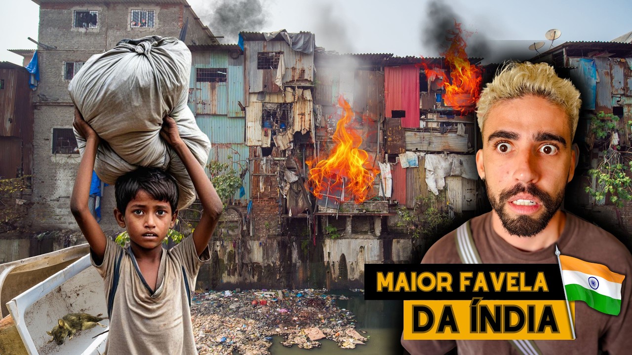 A vida REAL da maior FAVELA DO MUNDO! Um dia em Dharavi na Índia.