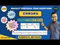 Numerical Errors Relative Error Percentage Error Numerical Methods Engineering Mathematics