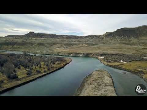 Drone Flight over the Green River, Wyoming