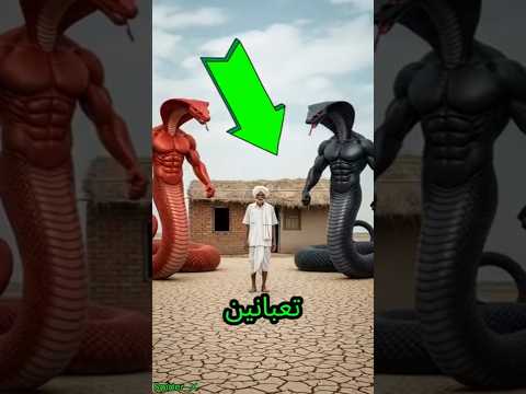 التعبان الأسود أثبت للجد إنه طيب...وأنقذه في النهاية🐍❤️🔥