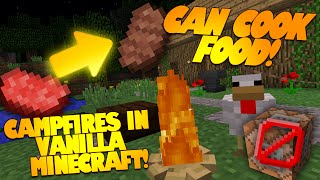 Minecraft Redstone "CAMPFIRE IN MINECRAFT" No Command Blocks Needed! (Minecraft Redstone)