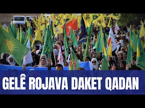 Li Rojavayê Kurdistanê bi deh hezaran kes ji bo piştgiriya gelên Şêxmeqsûd û Eşrefiyê meşiyan.