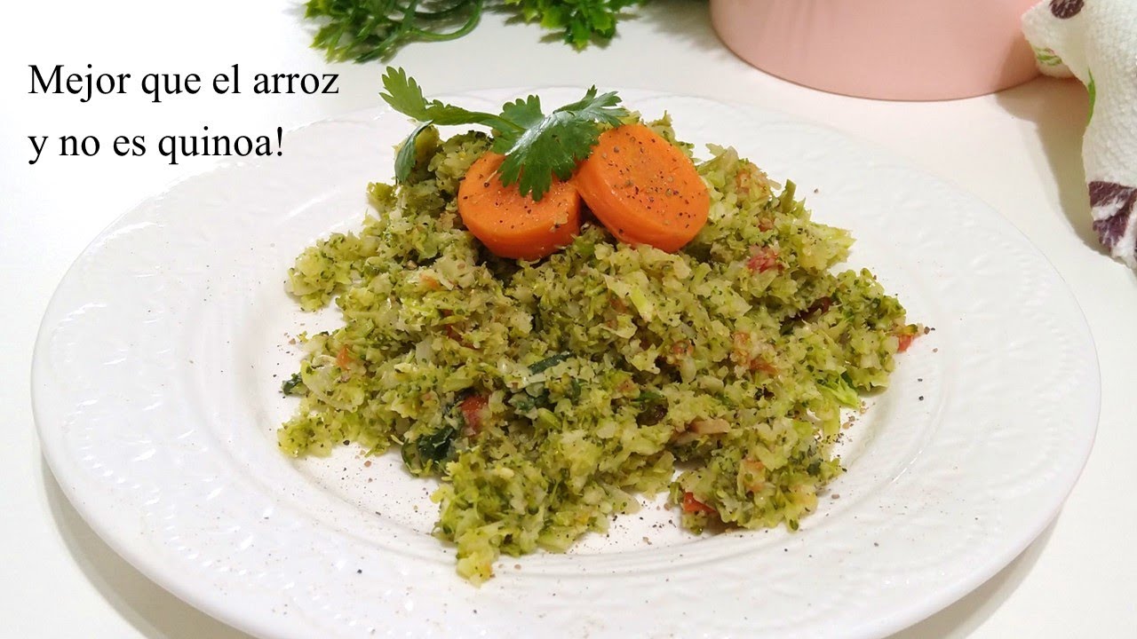 ARROZ DE BROCOLI A LA MEXICANA PARA DIABÉTICOS Y NIÑOS