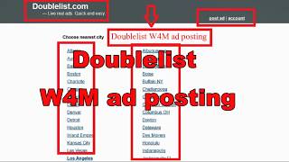 How to Doublelist/New Craigslist  W4M ads posting..