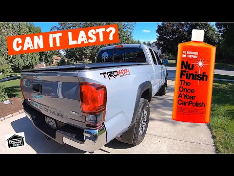 WAXING A 2019 TACOMA WITH NU FINISH CAR POLISH - Will It Last A Year? Realistic Detailing