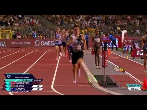 Jakob Ingebrigtsen Shatters 2,000-Meter World Record in Brussels Diamond League Brilliance