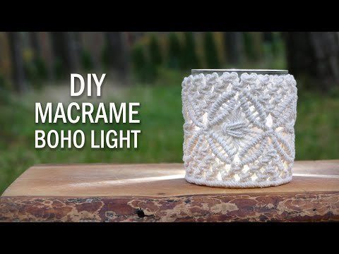 DIY Macrame Leaf Plant Hanger Lantern