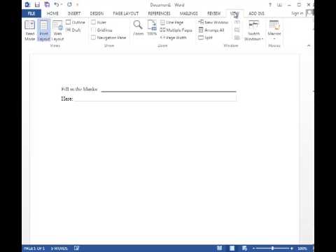 Fill In the Blanks