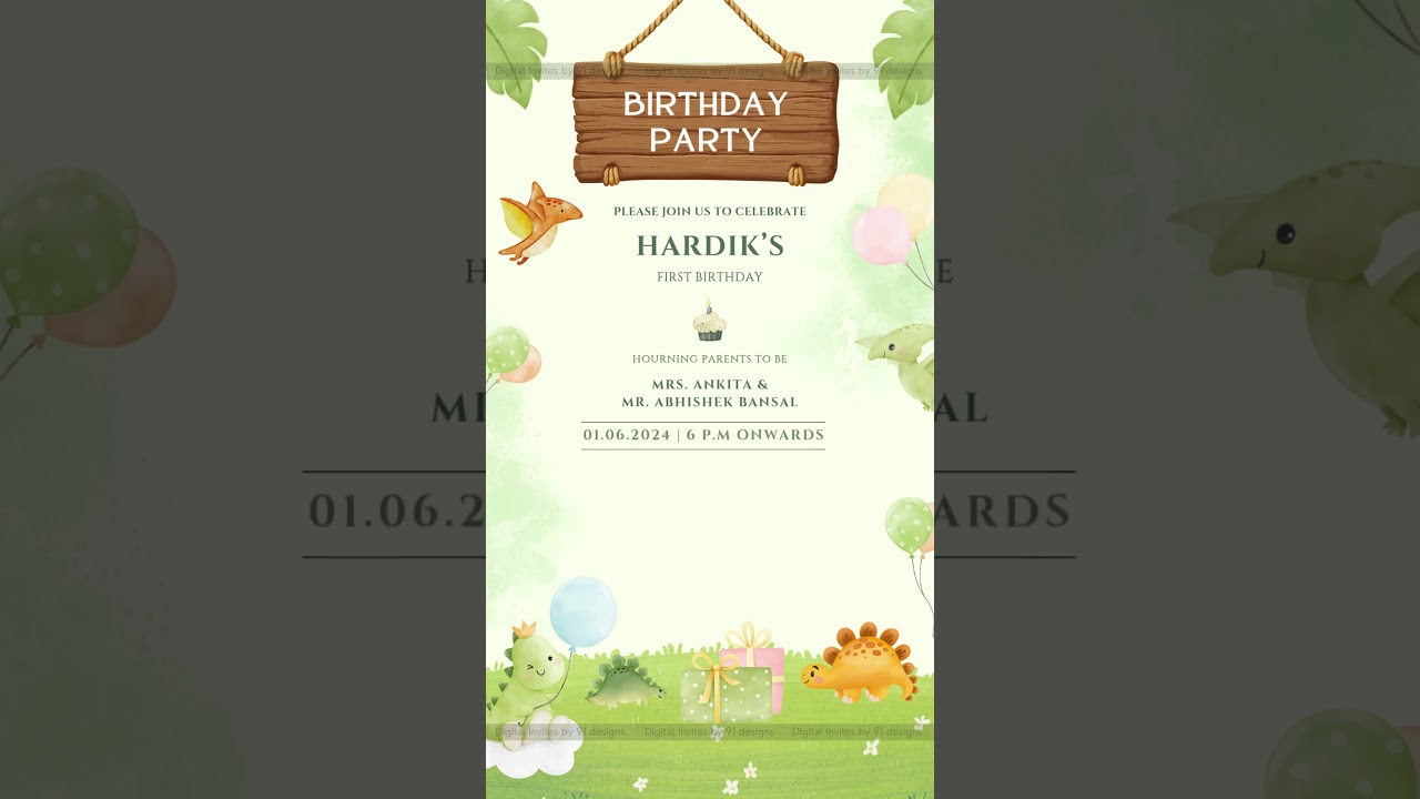 Whimsical Balloon Birthday Celebration Card