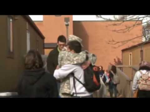 Soldier Surprises Twin Brother