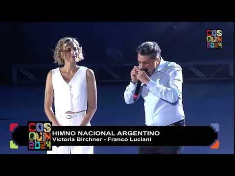 Himno Nacional Argentino. Victoria Birchner y Franco Luciani