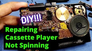 Video thumbnail for How to repair cassette player not spinning PLAY FF and REW || Sony TCM-17 by Woody's Hobbies