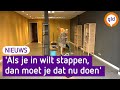Winkeliers hangen de slingers op in Tiel