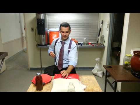 Ian doing Iron Palm training in a suit