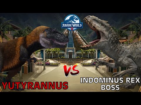 Yutyrannus vs Indominus Rex Boss - Jurassic World Alive