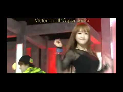 victoria song with Super Junior interactions