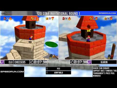 CLG Cheese05 vs Karin | Round 1 | GSA 120 Star Invitational 2018 | Super Mario 64
