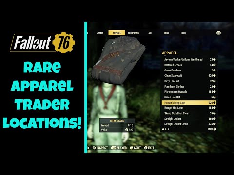 Fallout 76: Rare Apparel Trader Locations!